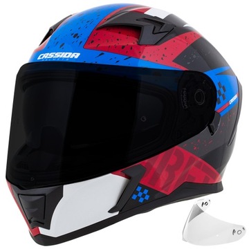 + CZARNA SZYBA KASK MOTOCYKLOWY CASSIDA 3 DRFT S