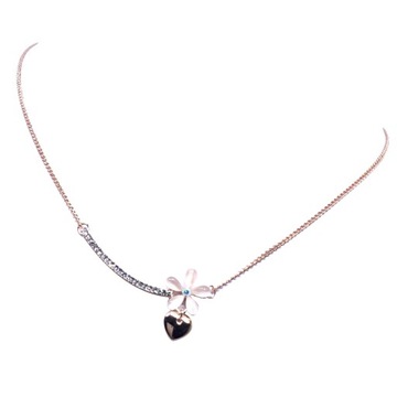 ch-Rhinestone Pendant Necklace Lady Gift