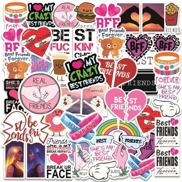 ZESTAW NAKLEJEK STICKERS BOMB MIX FRIENDS 50 szt