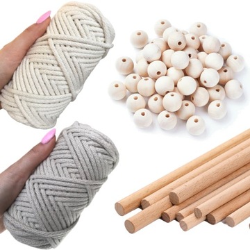 ZESTAW DO MAKRAMY DLA POCZĄTKUJĄCYCH DO NAUKI DIY
