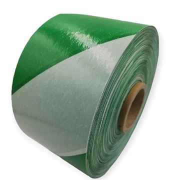 ЛЕНТА ПРЕДУПРЕЖДАЮЩАЯ 70мм/500м бело-зеленая