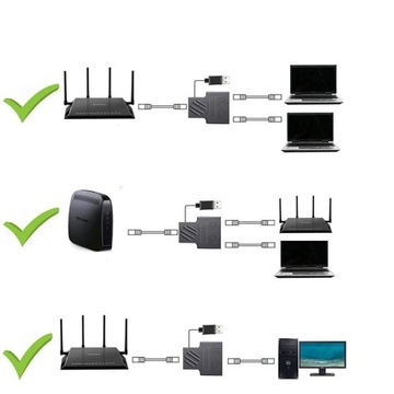 АДАПТЕР Разветвитель 1 на 2x Rj45 Rj 45 UTP FTP