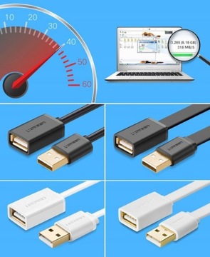 ЗЕЛЕНЫЙ УДЛИНИТЕЛЬНЫЙ КАБЕЛЬ С ДЛИННЫМ ПРОВОДОМ РАЗЪЕМ USB-A 2.0 К USB-A 2.0 2 М
