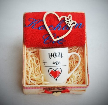 COOL SET Подарочное полотенце на ДЕНЬ СВЯТОГО ВАЛЕНТИНА Кружка