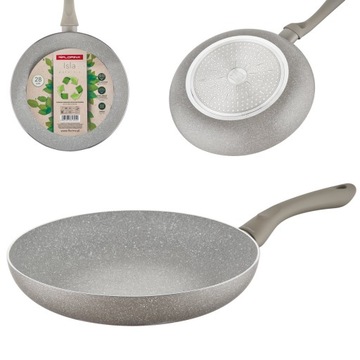Patelnia tradycyjna Florina Isla 28 cm non-stick INDUKCJA GAZ szara