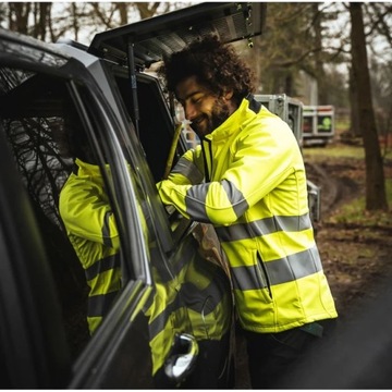 Светоотражающая рабочая куртка BoSafety Topek Hi-VIS Softshell