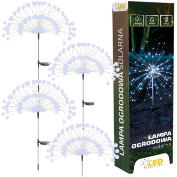 4x DUŻA LAMPA OGRODOWA SOLARNA 50CM WBIJANA DMUCHAWIEC LED DRZEWKO OGRODU