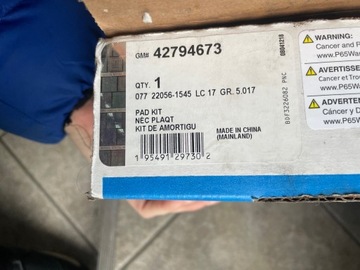 Передние тормозные колодки INSIGNIA B LIFT 2.0