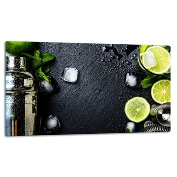 SZKLANA PŁYTA DESKA DO KROJENIA PANEL 52x30 OWOCE HARTOWANA SZYBA