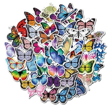 STICKER BOMB NAKLEJKI NA LAPTOPA MIX MOTYLE 50szt