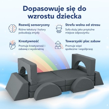 Диван Детский поролоновый диван Тедди - Набор кубиков