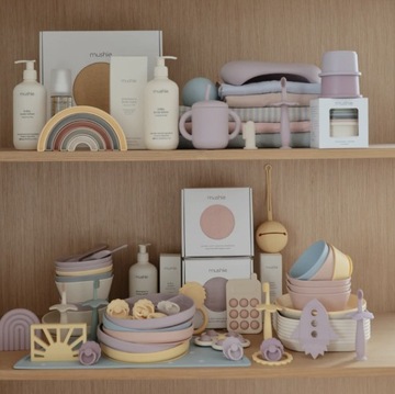 Łyżeczki silikonowe MUSHIE Cambridge B./Shifting S