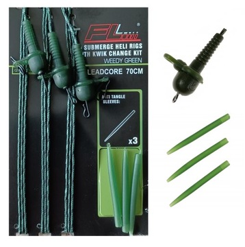 Zestaw helikopterowy Chod Rig LeadCore 3 szt 70 cm