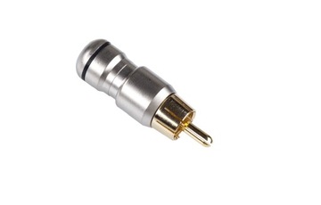 WTYK RCA CINCH METALOWY HD-287 CZARNY PASEK