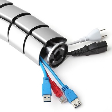 Кабельный органайзер Белый Spacetronik SPK-03W 2 Modular Tunnel Spine