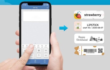 Termiczna Drukarka Etykiet Bezprzewodowa Naklejek EAN + Naklejki 160szt