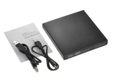 Napęd Optyczny Odtwarzacz Zewnętrzny USB płyt CD DVD-RW Przenośny Mobilny