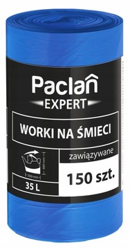 Worki na Śmieci PACLAN EXPERT z uszami 35L 150 szt