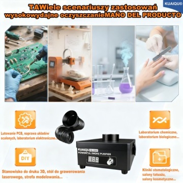 KUAIQU LUMPING SMOKE EXTRACTOR с 3-ступенчатой фильтрацией - эффективность 99,7%