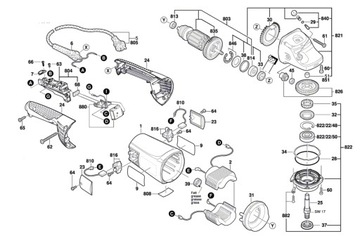Модуль электроники шлифовальной машины Bosch GWS 230 JH, JBV