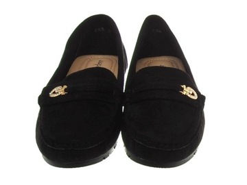 DAMSKIE ZAMSZOWE MOKASYNY 9108 Black r.39