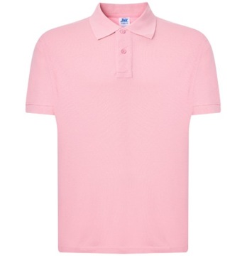 KOSZULKA POLO MĘSKA JHK 210 RÓŻOWA S