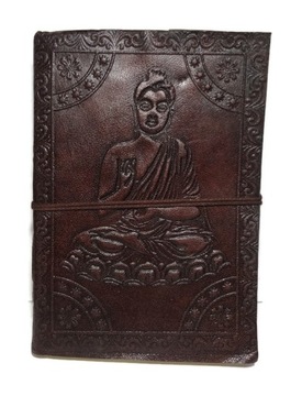 Notes skóra naturalna Budda 12x17cm orientalny 8