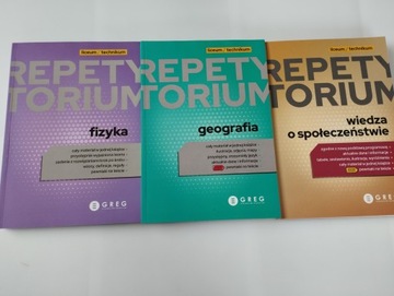 REPETYTORIA LICEUM TECHNIKUM x3 WOS Fizyka Geografia Egzamin Maturalny GREG
