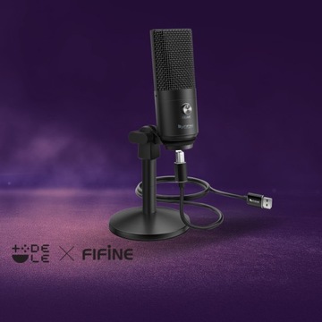 Беспроводной конденсаторный USB-микрофон FIFINE K670B; микрофон с подставкой