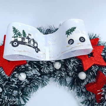 РОЖДЕСТВЕНСКИЙ ВЕНОК НА ДВЕРЬ, РОЖДЕСТВЕНСКИЙ ВЕНОК, ПЛАТЬЕ, 40 СМ, КРАСНЫЙ