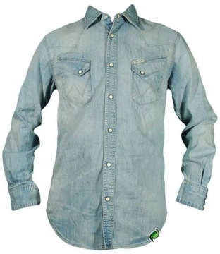 WRANGLER koszula SLIM blue DENIM SHIRT _ S