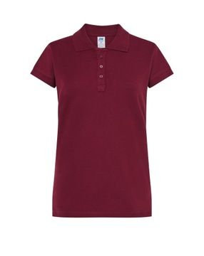 KOSZULKA POLO damska BAWEŁNA 100% JHK BURGUND L POLÓWKA
