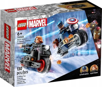 LEGO MARVEL Super Heroes 76260 Czarna Wdowa Kapitan Ameryka na motocyklach