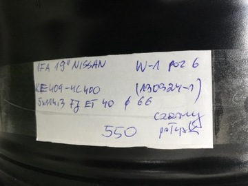 1FA 19 NISSAN 5X114,3 ET40 7J O66 KE409-4C400