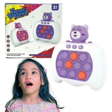 POP IT АРКАДНАЯ ИГРА АНТИСТРЕСС ЭЛЕКТРОННАЯ ПРО КОНСОЛЬ С ОСВЕЩЕНИЕМ МЕДВЕДЬ