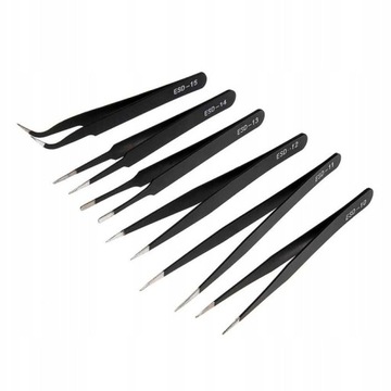 Набор пинцетов 6 шт. Металлические пинцеты ESD Пинцеты Пинцеты