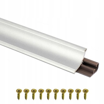LISTWA Przyblatowa Kuchenna do Blatu PCV 23mm ALUMINIUM SREBRNY 1,5m