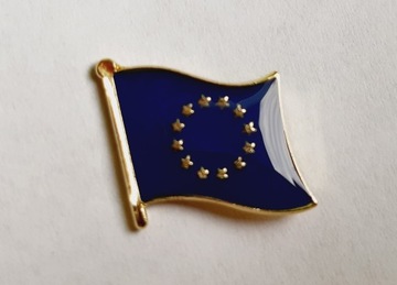 NOWA PRZYPINKA, BROCHA, BROSZKA, PIN - FLAGA UE, UNIA EUROPEJSKA