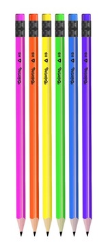 КАРАНДАШ С ЛАСТИКОЙ NEON HB COLORINO PURPLE 1 ШТ.