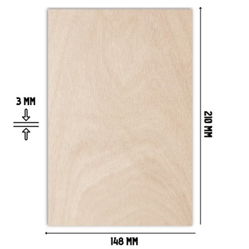 SKLEJKA 3MM DO LASERA KLASA 1 / 2 FORMATKA A5 100 SZT