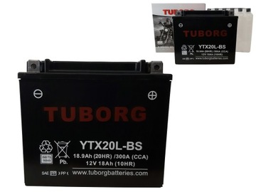 AKUMULATOR TUBORG AGM YTX20L-BS 12V 18AH 300A ZAMIENNIK YUASA VARTA EXIDE