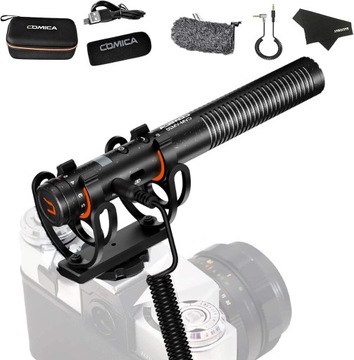 MIKROFON POJEMNOŚCIOWY COMICA CVM-VM20 300 MAH OLED LCD ANTYWSTRZĄSOWY PRO