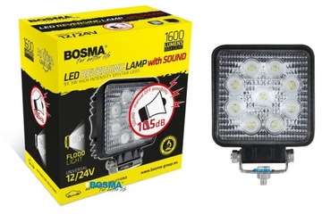 LAMPA ROBOCZA LED BOSMA 12V 24V 9 LED + DŹWIĘK