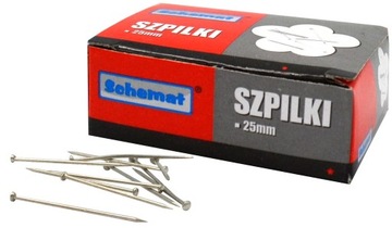 073441 SZPILKI STALOWE BIUROWE 25MM