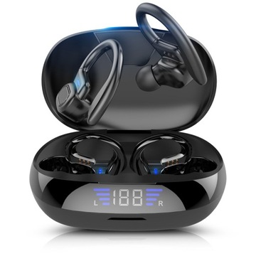 SŁUCHAWKI BEZPRZEWODOWE BLUETOOTH SPORTOWE DO BIEGANIA POWERBANK MIKROFON