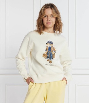 Bluza z misiem bez kaptura na polarku Polo Ralph Lauren S