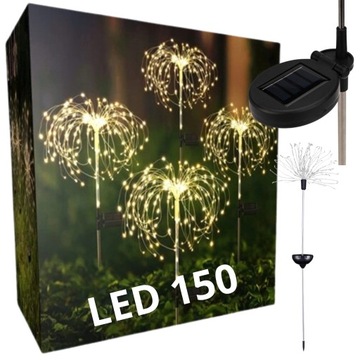 LAMPKI OGRODOWE SOLARNE LED LAMPA SOLARNA FAJERWERKI OGRODOWA CIEPLE