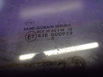 RENAULT KANGOO I 98- SKLO (OKNO) DVEŘNÍ DVEŘE LEVÝ PŘEDNÍ