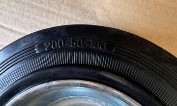 Колесо транспортной тележки металл и резина FI 200мм 20см 300кг