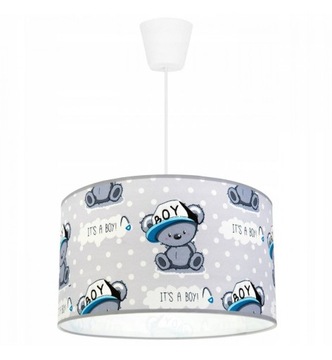 LAMPA SUFITOWA WISZĄCA DZIECIĘCA ŻYRANDOL LED ABAŻUR MISIU